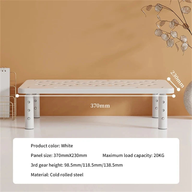 Adjustable computer Rack Telescopic Desk Monitor Holder Elevated PC Screen Stand Reduce Neck Strain Office Storage Supplies