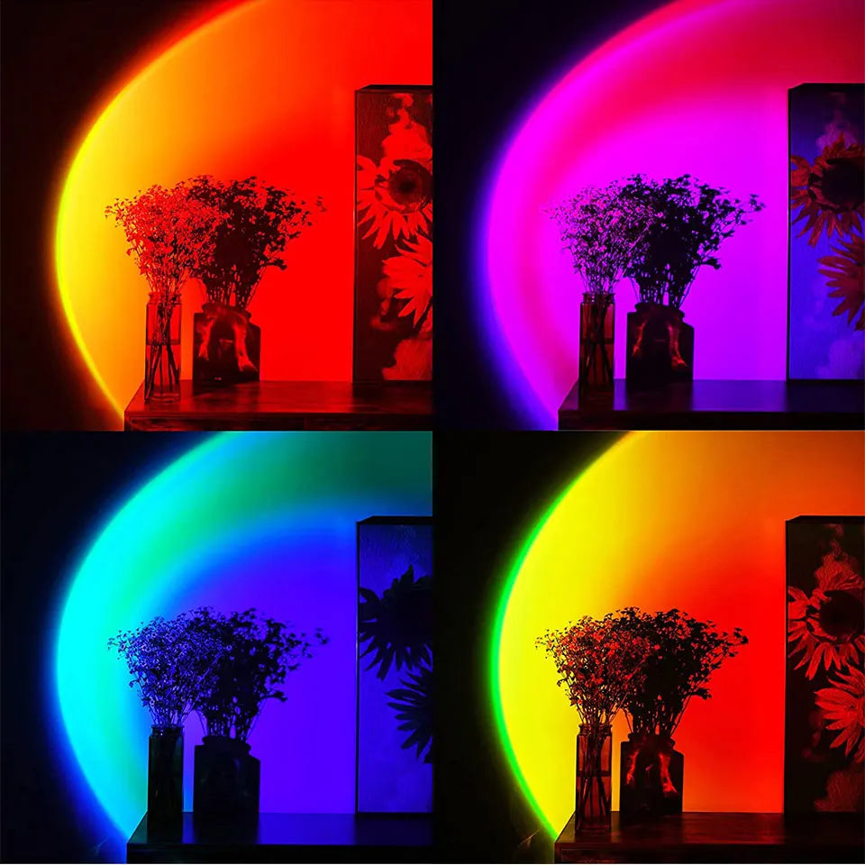 Smart Sunset Lamp Tuya LED Night Ligh USB RGB Smart Life APP Remote Projection For Room Decoration Photography Festival Birth