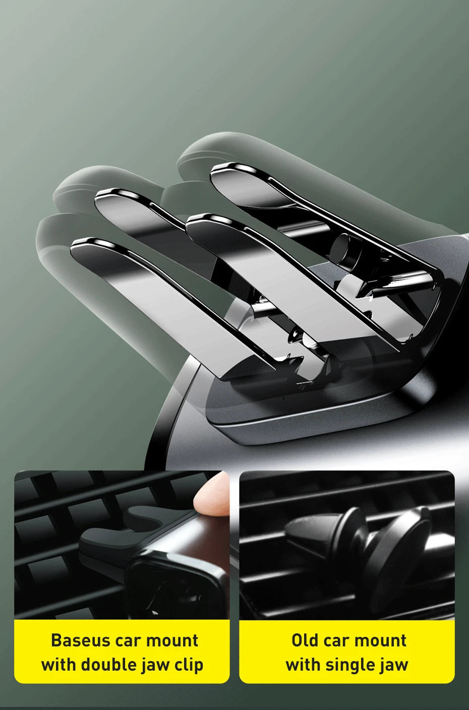 Baseus Car Phone Holder For Universal Mobile Phone Holder Stand Car Phone Stand For Car Air Outlet Mount Car Cell Phone Support