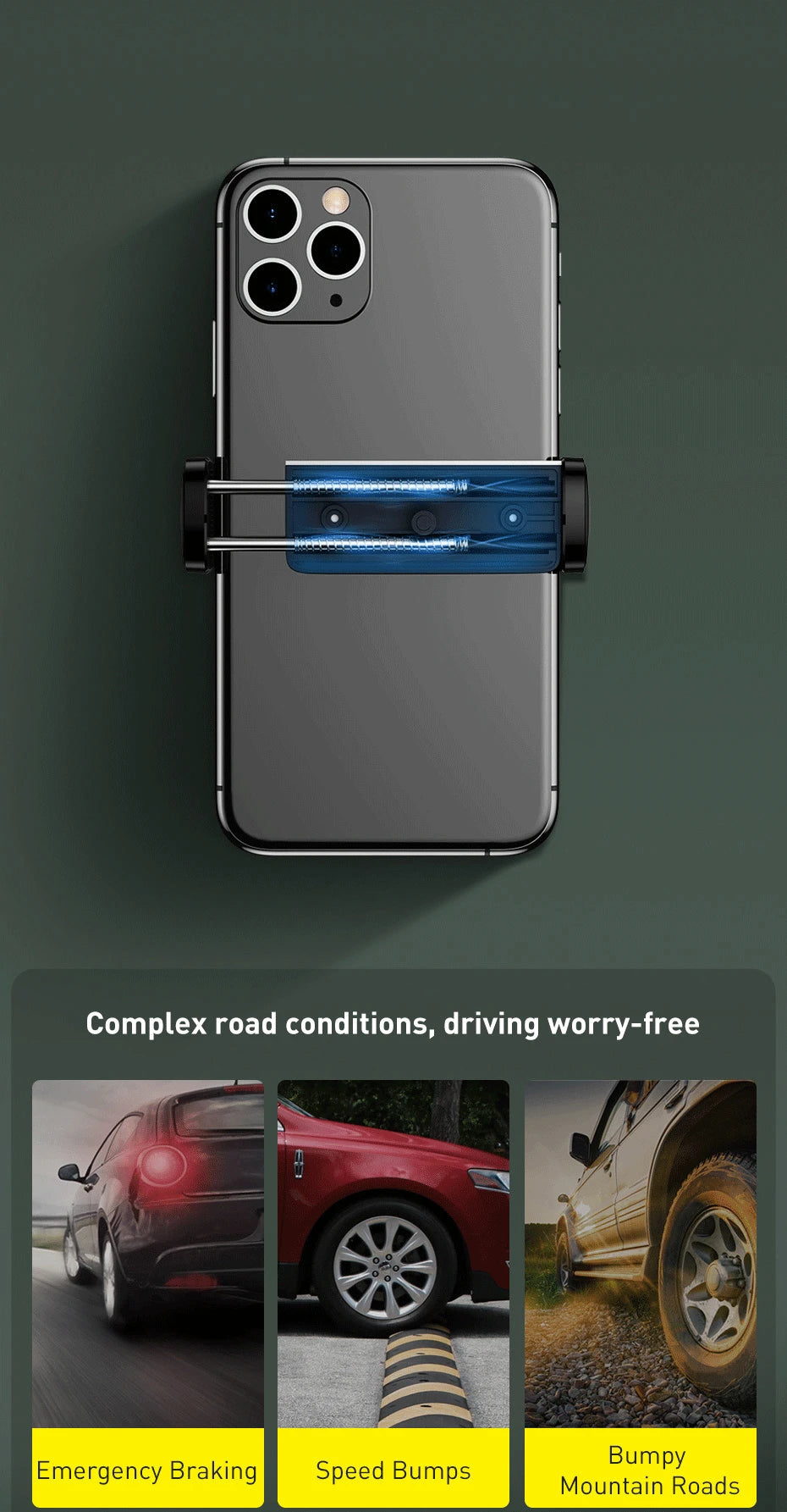 Baseus Car Phone Holder For Universal Mobile Phone Holder Stand Car Phone Stand For Car Air Outlet Mount Car Cell Phone Support