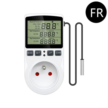 Smart Thermostat EU US UK AU FR Plug Timer Socket Multi-Function Temperature Controller Switch for Heating Cooling