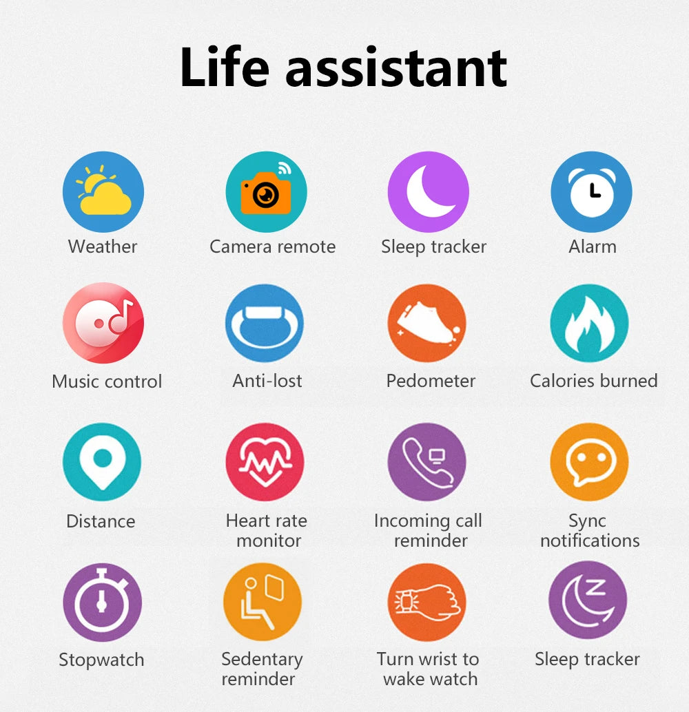 Sport Smart Watch Fitness Clock Health Monitor Waterproof Smartwatch Bluetooth Call Watches for Men Women IOS Xiaomi Huawei 2025