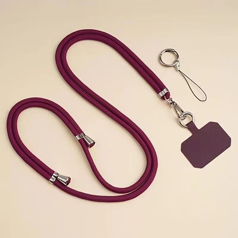 1pcs Crossbody Lanyard Necklace Strap Universal Mobile Phone Adjustment Long Hanging Rope With Clip Anti-Lost Lanyard