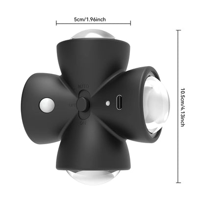 Smart Sensing LED Night Light with Motion Sensor Wall Lamp USB Rechargeable Bedside Night Lamp for Bedroom Hallway Bathroom Deco