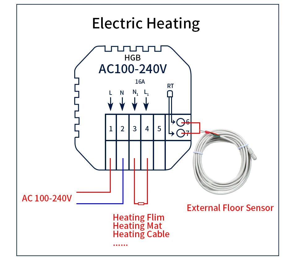 Smart Thermostat Wifi/NO Wifi Tuya Electric Floor Heating Temperature Controller Water/Gas Boiler Smart Life Work With Alexa