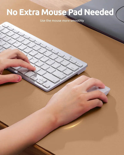 Leather Desk Mat | Computer Mat for Desk| Large Mouse Pad and Keyboard Mat | Desk Protector for Office