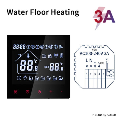 Smart Thermostat Wifi/NO Wifi Tuya Electric Floor Heating Temperature Controller Water/Gas Boiler Smart Life Work With Alexa