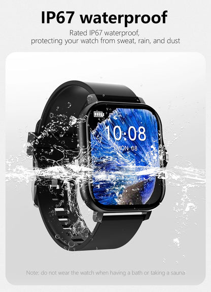 Sport Smart Watch Fitness Clock Health Monitor Waterproof Smartwatch Bluetooth Call Watches for Men Women IOS Xiaomi Huawei 2025
