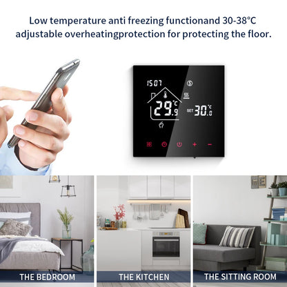Smart Thermostat Wifi/NO Wifi Tuya Electric Floor Heating Temperature Controller Water/Gas Boiler Smart Life Work With Alexa
