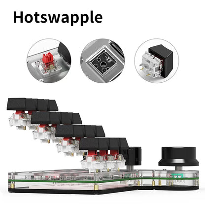 Bluetooth Programming Macro Custom 3 Knob Keyboard RGB 12 Key Copy Paste Photoshop Gaming Keypad Mechanical Hotswap Macropad