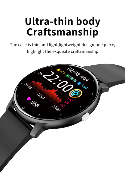 LIGE Smart Watch Women Men Full Touch Screen Bluetooth 5.2 Call Waterproof Watches Sports Fitness Tracker Factory IP67 ZL02 New