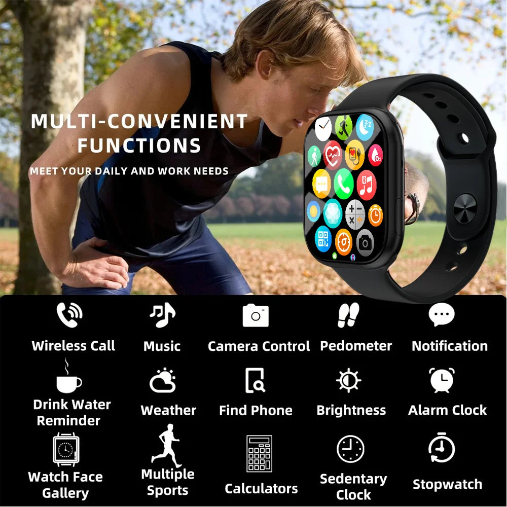 LAXASFIT Series 10 Smart Watch BT Voice Call Healthy Sports Bracelet Fitness Tracker Smart Watch Men Women Holiday Gift