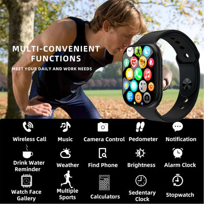LAXASFIT Series 10 Smart Watch BT Voice Call Healthy Sports Bracelet Fitness Tracker Smart Watch Men Women Holiday Gift