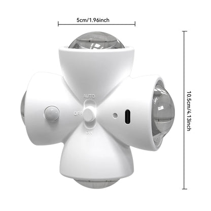 Smart Sensing LED Night Light with Motion Sensor Wall Lamp USB Rechargeable Bedside Night Lamp for Bedroom Hallway Bathroom Deco