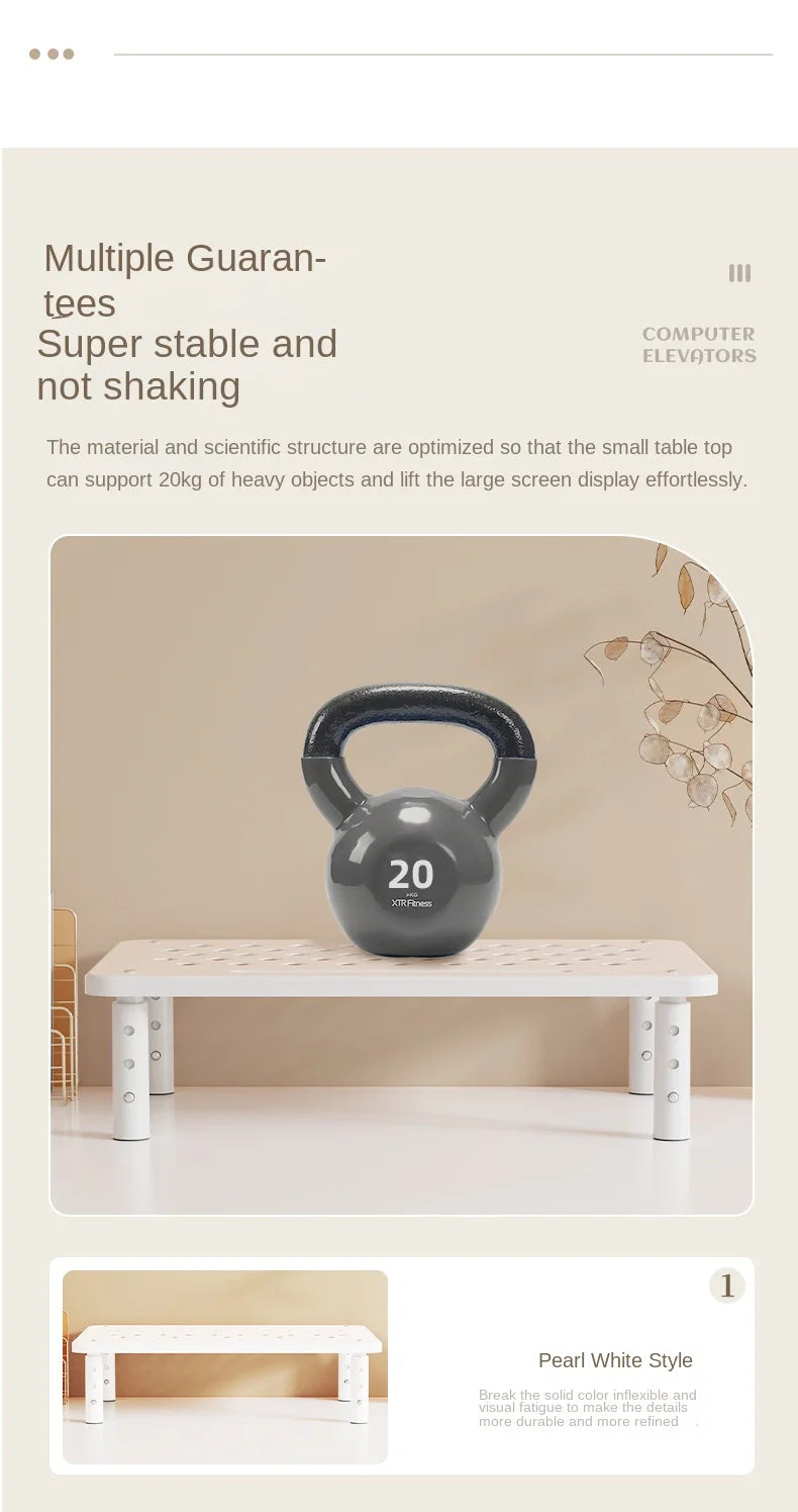 Adjustable computer Rack Telescopic Desk Monitor Holder Elevated PC Screen Stand Reduce Neck Strain Office Storage Supplies