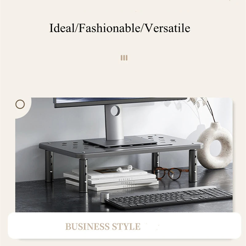 Adjustable computer Rack Telescopic Desk Monitor Holder Elevated PC Screen Stand Reduce Neck Strain Office Storage Supplies