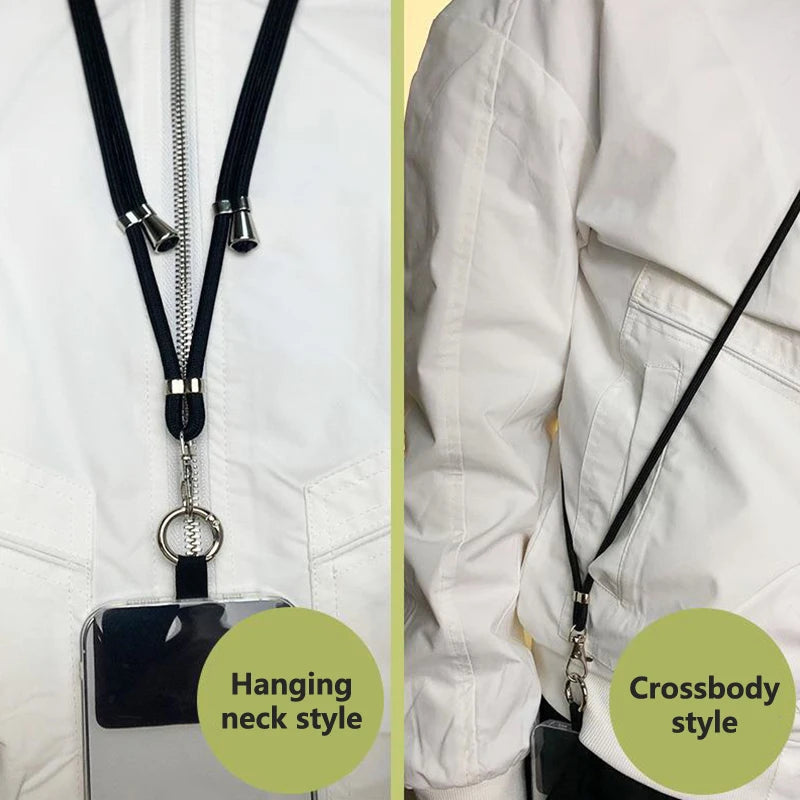 1pcs Crossbody Lanyard Necklace Strap Universal Mobile Phone Adjustment Long Hanging Rope With Clip Anti-Lost Lanyard