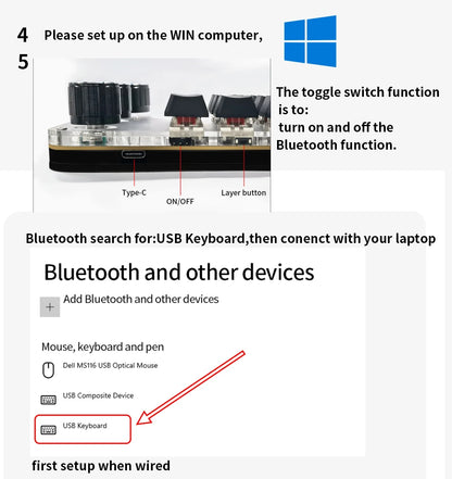 Bluetooth Programming Macro Custom 3 Knob Keyboard RGB 12 Key Copy Paste Photoshop Gaming Keypad Mechanical Hotswap Macropad
