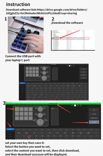 Bluetooth Programming Macro Custom 3 Knob Keyboard RGB 12 Key Copy Paste Photoshop Gaming Keypad Mechanical Hotswap Macropad