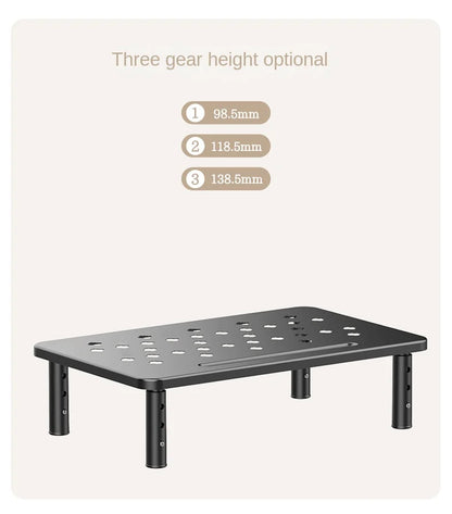 Adjustable computer Rack Telescopic Desk Monitor Holder Elevated PC Screen Stand Reduce Neck Strain Office Storage Supplies