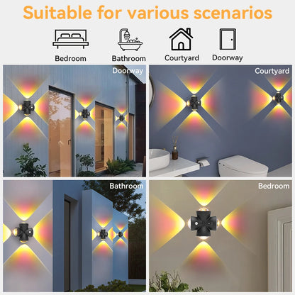 Smart Sensing LED Night Light with Motion Sensor Wall Lamp USB Rechargeable Bedside Night Lamp for Bedroom Hallway Bathroom Deco