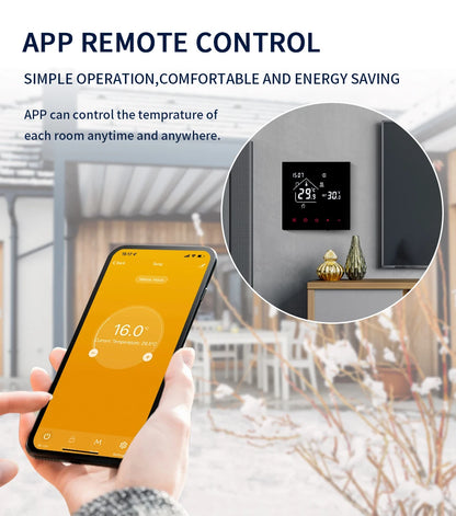 Smart Thermostat Wifi/NO Wifi Tuya Electric Floor Heating Temperature Controller Water/Gas Boiler Smart Life Work With Alexa