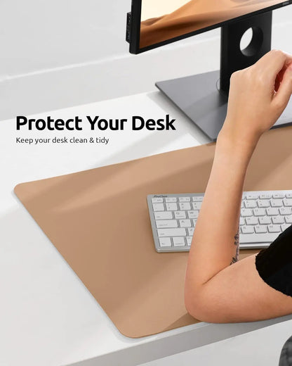 Leather Desk Mat | Computer Mat for Desk| Large Mouse Pad and Keyboard Mat | Desk Protector for Office