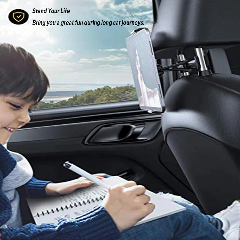 Car Tablet Phone Holder Seat Back Adjustable Convenient Stand Car ipad Holder For Headrest Rotation Mobile Phone Mount Support