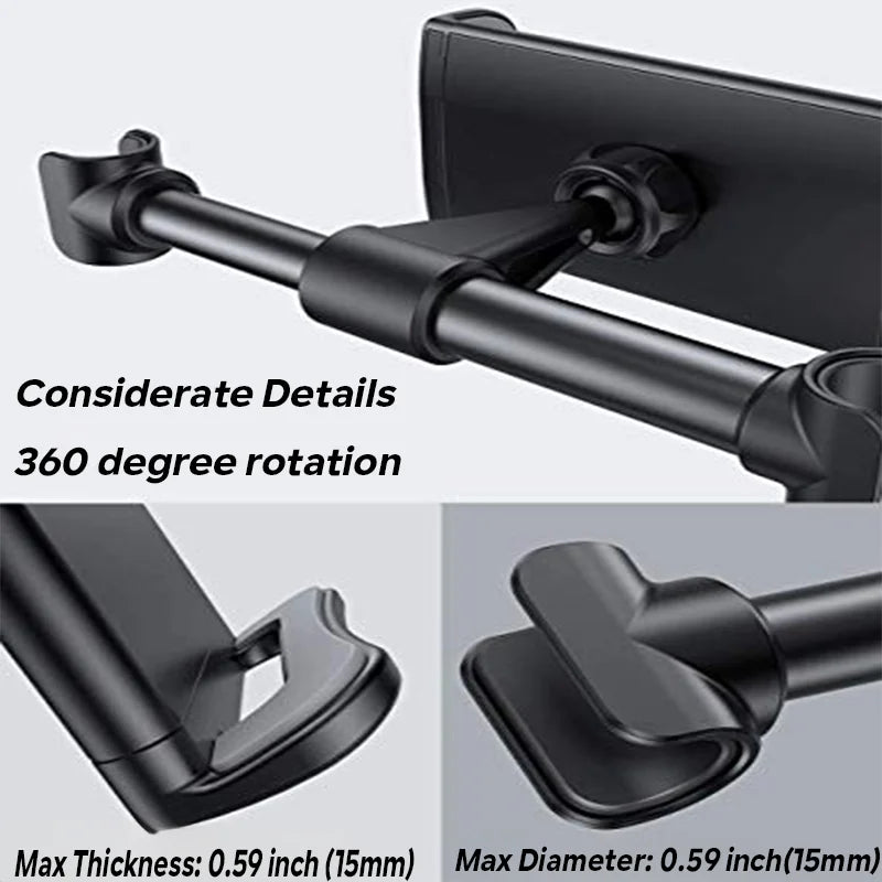 Car Tablet Phone Holder Seat Back Adjustable Convenient Stand Car ipad Holder For Headrest Rotation Mobile Phone Mount Support
