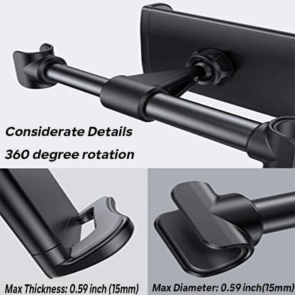 Car Tablet Phone Holder Seat Back Adjustable Convenient Stand Car ipad Holder For Headrest Rotation Mobile Phone Mount Support