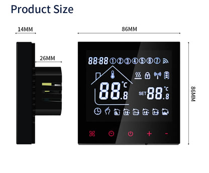 Smart Thermostat Wifi/NO Wifi Tuya Electric Floor Heating Temperature Controller Water/Gas Boiler Smart Life Work With Alexa