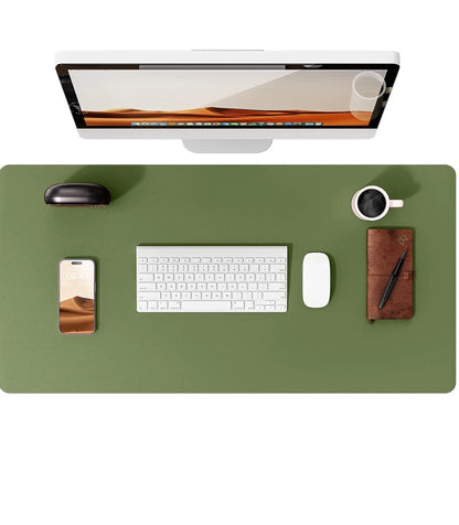 Leather Desk Mat | Computer Mat for Desk| Large Mouse Pad and Keyboard Mat | Desk Protector for Office